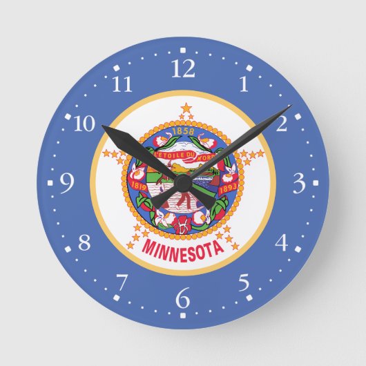 Horloge Ronde Drapeau de l'État du Minnesota (Recto)