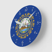 Horloge Ronde Drapeau de l'État du New Hampshire (Angle)