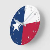 Horloge Ronde Drapeau de l'État du Texas (Angle)