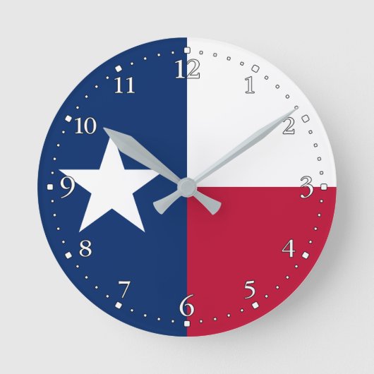 Horloge Ronde Drapeau de l'État du Texas (Recto)