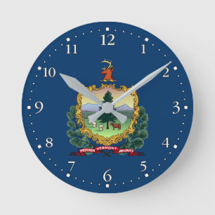 Horloge Ronde Drapeau de l'État du Vermont