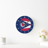 HORLOGE RONDE DRAPEAU DE L'ÉTAT OHIO (Maison)