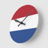 Horloge Ronde Drapeau de l'horloge murale de Pays-Bas (Angle)