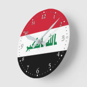 Horloge Ronde Drapeau de l'Irak (Angle)