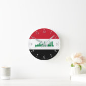 Horloge Ronde Drapeau de l'Irak (Maison)