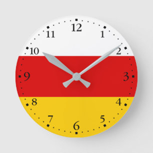 Horloge Ronde Drapeau de l'Ossétie du Sud