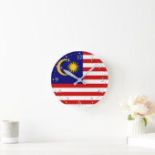 Horloge Ronde Drapeau de Malaisie (Maison)