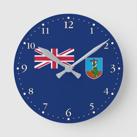 Horloge Ronde Drapeau de Montserrat (Recto)