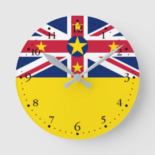 Horloge Ronde Drapeau de Niue