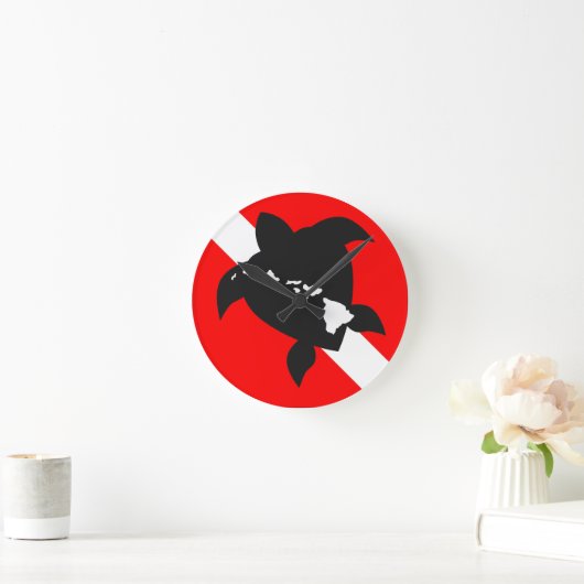 Horloge Ronde Drapeau de plongée (Maison)
