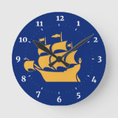 Horloge Ronde Drapeau de Québec (Recto)