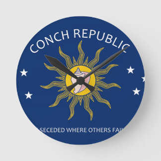 Horloge Ronde Drapeau de République de conque