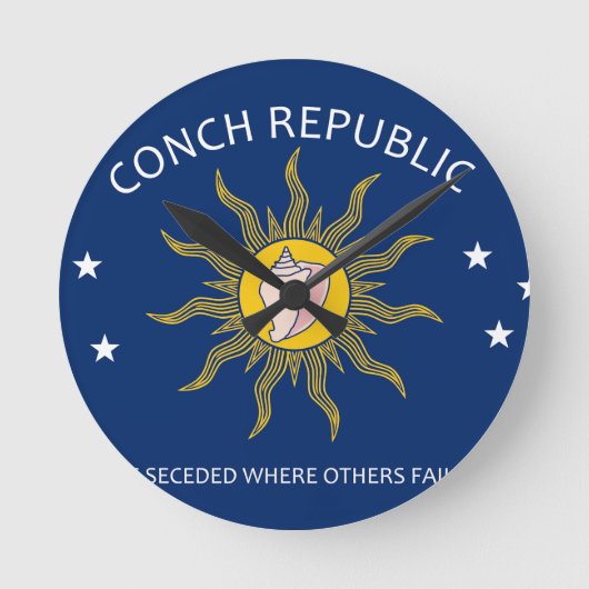 Horloge Ronde Drapeau de République de conque (Recto)