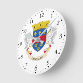 Horloge Ronde Drapeau de Saint-Barthélemy (Angle)