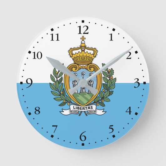 Horloge Ronde Drapeau de Saint-Marin (Recto)