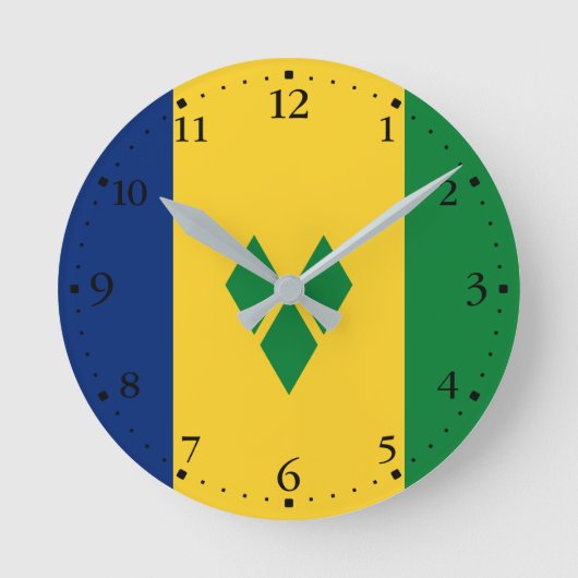 Horloge Ronde Drapeau de Saint-Vincent (Recto)