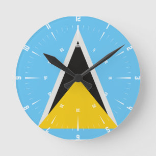 Horloge Ronde Drapeau de Sainte-Lucie