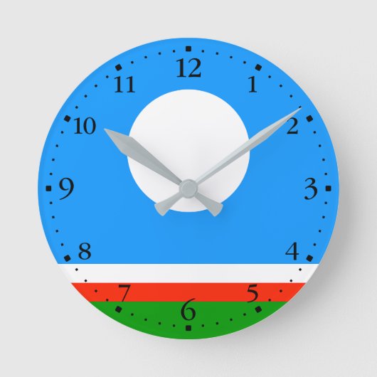 Horloge Ronde Drapeau de Sakha (Recto)
