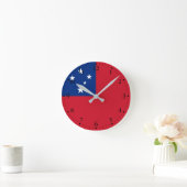Horloge Ronde Drapeau de Samoa (Maison)