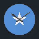 Horloge Ronde Drapeau de Somalie Wall Clock<br><div class="desc">Drapeau de Somalie Wall Clock</div>