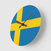 Horloge Ronde Drapeau de Suède (Angle)