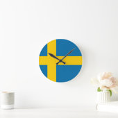 Horloge Ronde Drapeau de Suède (Maison)