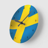 HORLOGE RONDE DRAPEAU DE SWEDISH (Angle)