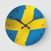 HORLOGE RONDE DRAPEAU DE SWEDISH (Recto)