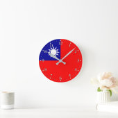 Horloge Ronde Drapeau de Taïwan (Maison)