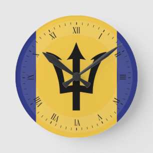 Horloge Ronde Drapeau des Barbade