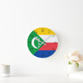 Horloge Ronde Drapeau des Comores (Maison)