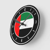 Horloge Ronde Drapeau des Émirats arabes unis (Angle)