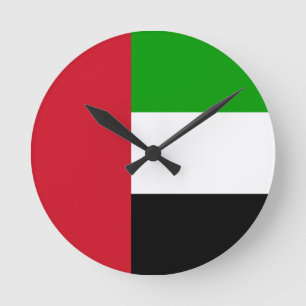 Horloge Ronde Drapeau des Emirats Arabes Unis