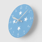 Horloge Ronde Drapeau des États fédérés de Micronésie (Angle)