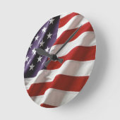 Horloge Ronde Drapeau des États-Unis (Angle)