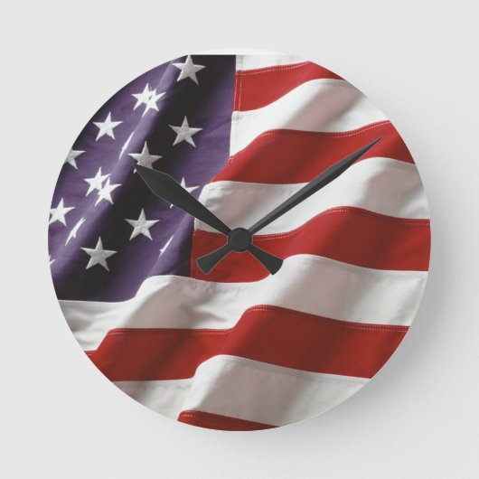 Horloge Ronde Drapeau des États-Unis (Recto)