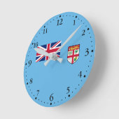 Horloge Ronde Drapeau des Fidji (Angle)