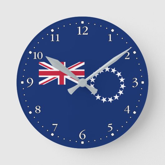 Horloge Ronde Drapeau des Îles Cook (Recto)