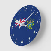 Horloge Ronde Drapeau des îles Pitcairn (Angle)