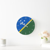 Horloge Ronde Drapeau des Îles Salomon (Maison)
