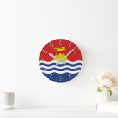 Horloge Ronde Drapeau des Kiribati (Maison)