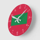 Horloge Ronde Drapeau des Maldives (Angle)