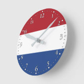 Horloge Ronde Drapeau des Pays-Bas (Angle)