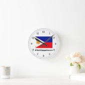 Horloge Ronde Drapeau des Philippines (Maison)