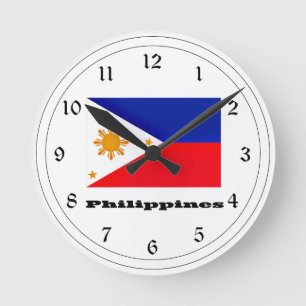 Horloge Ronde Drapeau des Philippines
