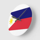 Horloge Ronde Drapeau des Philippines (Angle)