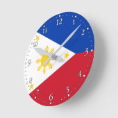 Horloge Ronde Drapeau des Philippines (Angle)