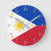 Horloge Ronde Drapeau des Philippines (Recto)