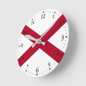 Horloge Ronde Drapeau d'État de l'Alabama (Angle)
