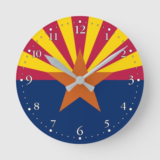 Horloge Ronde Drapeau d'État de l'Arizona (Recto)